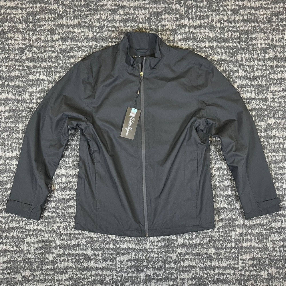 Walter Hagen Rain Jacket Mens Small Black Waterproof Windproof MGA16120